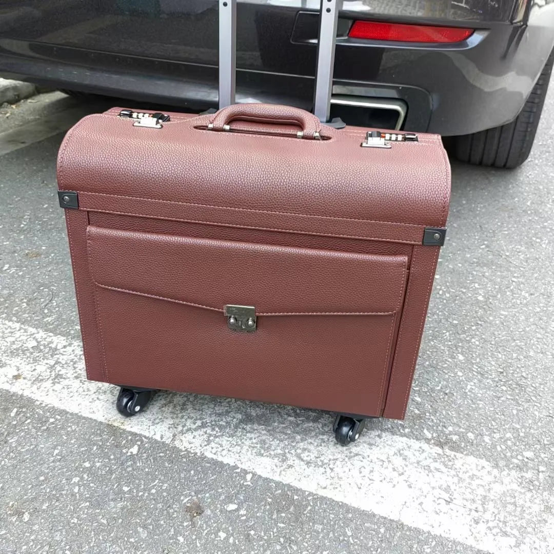 Pilot suitcase, flight attendant travel case, train attendant luggage, lawyer business carry-on case, equipment box, money box,