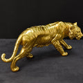 Resin Zodiac Animal Sculpture Ornaments Gold Modern Tiger Sculpture Artworks Christmas Gift Collectibles for Office TV Cabinet