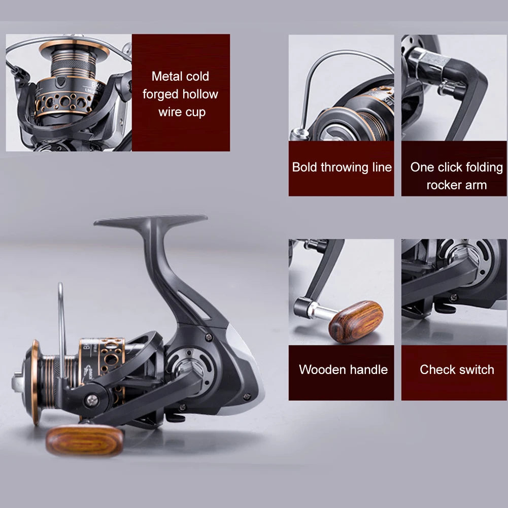 Spinning Reel Innovative Water Resistance Spinning Reel 5.2:1 Gear Ratio Long Cast Offshore Trolling Reel Spinning Fishing Reel