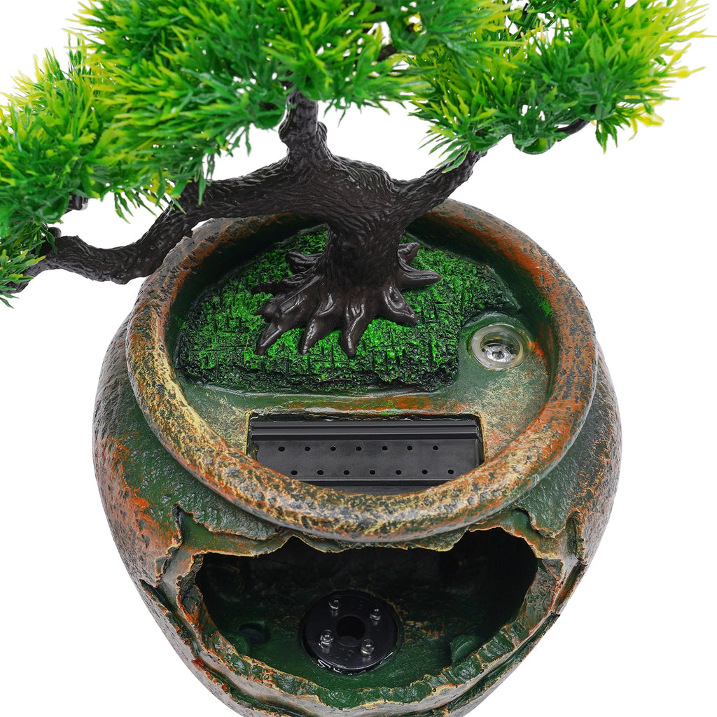 Tabletop Fountain with Waterfall Home Decoration LED Waterfall Fountain Handicraft Furnishings Ideal Gift